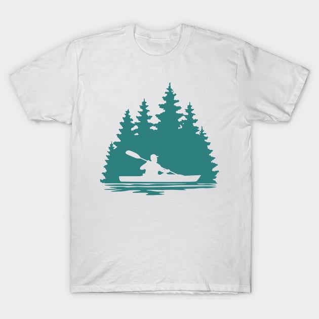 Lake Life Kayaker T-Shirt by SAMMO